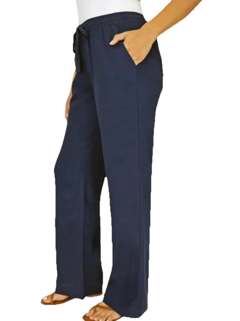 Briggs Ladies’ Linen Blend Pull-On Pant